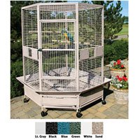X-Large Corner Bird Cage - X-LARGE CORNER CAGE - BLUE