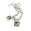 Custom Photo Jewelry - Sterling Silver Square Charm Bracelet Created from Your Favorite Photo - 8 1/2" Bracelet