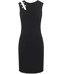 Cutout Sleeveless Elastane/Polyamide/Viscose Round Neck Mini Dress 