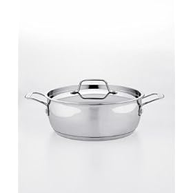 Martha Stewart Collection Stainless Steel Sauteuse, 4 Qt.