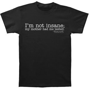 Ripple Junction Big Bang Theory I'm Not Insane Adult T-shirt