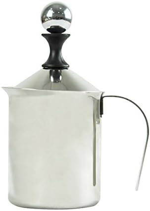 VanDay 400ML Stainless Steel Double Mesh Milk Frother Milk Foamer Milk Creamer (400ml/13oz)