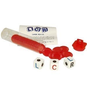 LCR Dice Game (Red Chips)