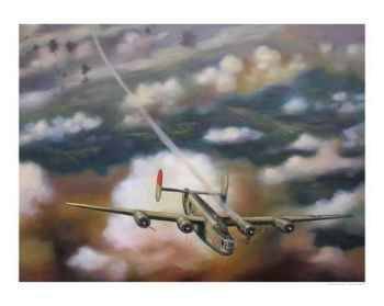 Cover image : Long Journey Home; B-24 Liberator Transportation Giclee Poster Print by jack connelly, 20x16
