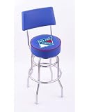 New York Rangers Double-Ring Swivel Bar Stool w/ Back