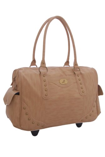 The Victoria Bag Rolling Laptop Case Taupe