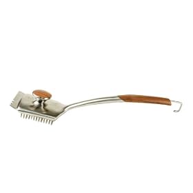Charcoal Companion Stainless Steel and Rosewood Monster Big Head Grill Cleaning Brush by 