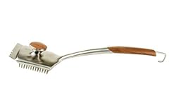 Charcoal Companion Stainless Steel and Rosewood Monster Big Head Grill Cleaning Brush