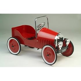 Click here to buy RED JALOPY SEDAN PEDAL CAR - Nostalgic design, wonderful reproduction of the classic pedal... by HomeLifeShopping