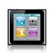 Ipod nano 6th gen accessory bundle with wall charger, car charger, screen protector, clip earphone, Clear and black silicone case, gray sock. New and generic.
