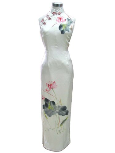 Flower of the summer pure silk hand paint cheong sam dress