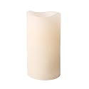 Enjoy Lighting 372602 Ivory Distressed Fresh Linen Scented Wax LED Pillar Candle, 3-Inch by 6-Inch