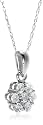 10k White Gold Diamond Cluster Pendant (1/2 cttw, J-K Color, I2-I3 Clarity)