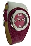 HENLEY LADIES ROUND PINK DIAL WITH PINK AND BRUSHED STEEL STRAP