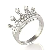 Sterling Silver Cubic Zirconia Engagement Ring - size 10