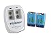 Tenergy TN141 2 Bay 9V Smart Charger with 2 pcs 9V 250mah NiMH Rechargeable Batteries