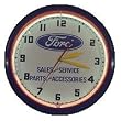 Ford Sales Service Neon 20" Wall Clock Made In USA New