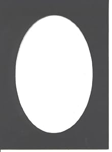 Amazon.com: Pack of 5 11x14 Black Picture Mats Oval Opening with White ...