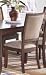 Home Elegance 878S Peat Microfiber Side Chair 20 x 25 x 40H