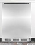 Built In Refrigerators:Summit AL650BIX Built-In Compact Refrigerator with Adjustable Wire Shelves, Fruit and Vegetable