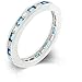 Whitegold Rhodium Bonded Stacker Eternity Ring