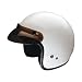 HCI-10 White Open Face Motorcycle / Scooter Helmet with Bubble Visor (X-Large)