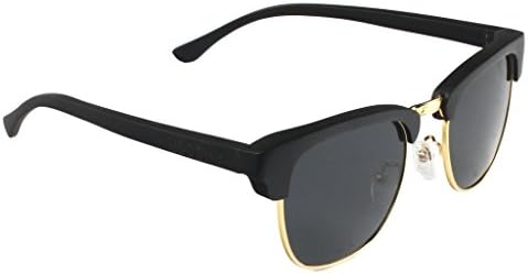 Lightweight Clubmaster Wood Sunglasses UV400 Polarized Lenses
