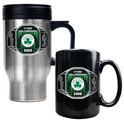 Buy Boston Celtics NBA Champions Travel and Coffee Mug Set by Great American Products