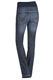bellybutton Maya straight leg 1997-4 Damen Umstandsmode Umstandsmode/ Hosen, Gerades Bein (Straight Leg), Gr.44, Blau (denim )