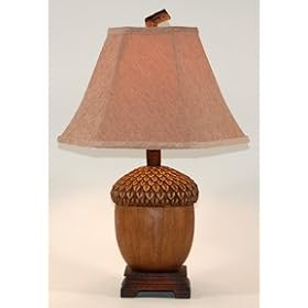 Rustic Acorn Shaped Accent Table Lamp