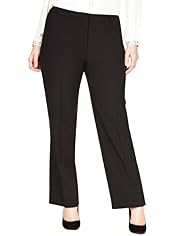 Plus Straight Leg Flat Front Trousers