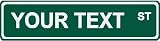 6" x 24" Green Custom Street Sign 6" x 24" Green Custom Street Sign
