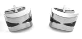 Kenneth Cole Reaction Cufflinks : Silver Nickel Concave w/Gift Box