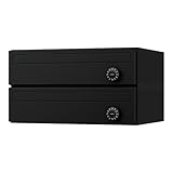 ナスタ:D-ALL　集合郵便受箱（屋内仕様）2戸用　前入前出 KS-MB3001P-2LY-BK