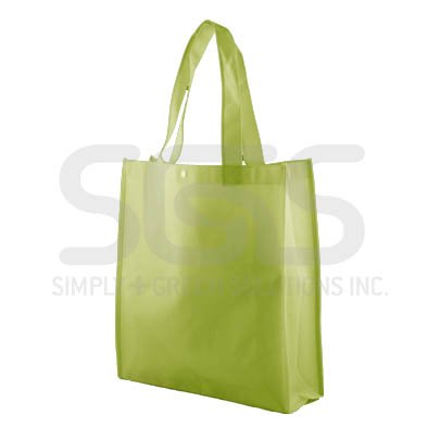 Reusable Grocery Tote Bag  Large 10 Pack  Lime Green