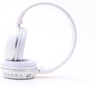 Intsun N65 Digital High Fidelity Wireless Stereo earphone headphone headset with microphone, MP3 Music Player with SD Card and USB Slot and LCD Screen Display Sport Headphones Earphone Headset (White)