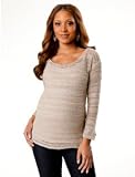 A Pea in the Pod Collection: Splendid Long Sleeve Stitch Detail Maternity Sweater