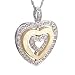 14K Yellow Mother of Pearl & Diamond Heart Pendant