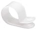 Nylon Cable Clamp 3/8 Loop, 1/2 W, 1/16 Th, Size #10, Hole Size .203, Center Loop to Screw 31/64