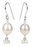 Sterling Silver White Freshwater Cultured Pearl Drop Earrings