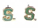 Michigan State Spartans Earrings Msu "s" Studs