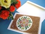 和風グリーティングカード「加賀友禅 野薔薇」 5枚セット/