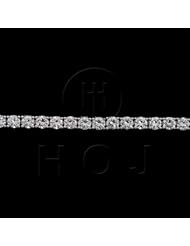 14K White Gold Tennis Bracelet with CZ 004