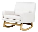 Nurseryworks Sleepytime Rocker in Microsuede in Ecru with Light Legs