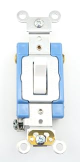 15 Amp, Toggle 4-Way AC Quiet Switch, 120/277 Volt, Extra Heavy Duty Spec Grade, Self Grounding, Back and Side Wired, Brown/Ivory/White, 1204-2