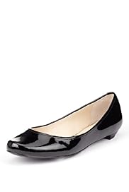 Autograph Coated Leather Patent Finish Pumps