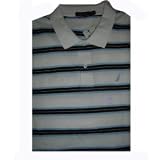 Men's Nautica Polo Shirt Short Sleeved Size 3XL White, Navy, Blue & Yellow Striped