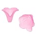 Lucite Trumpet Calla Lily Flower Beads Matte Hot Pink 10mm (12)