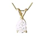 1.00 ct.tw Pear Diamond Solitaire Pendant in 14 kt. Yellow Gold