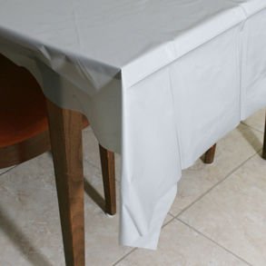 Silver Plastic Tablecover